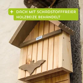 Siena Garden Fledermauskasten Nachtflatter Kiefer FSC 100%, 25x9x39 cm