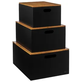 5five simply smart Aufbewahrungsboxen-Set Bava 3-tlg. schwarz