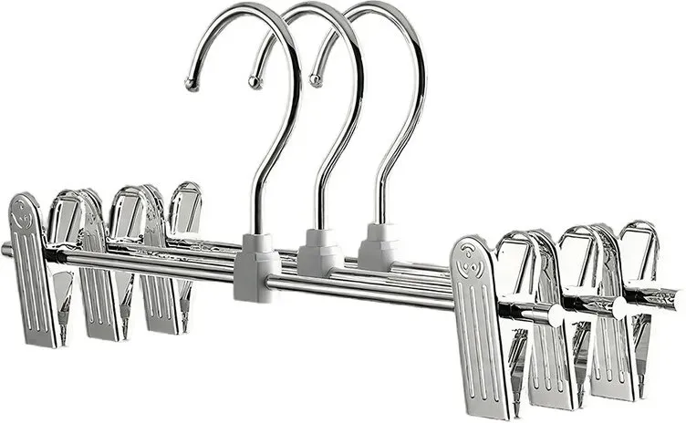 SNSP Hosenzumstecker, Hosenhalter, Bügelspangen, Hosenbügel, Hosenständer, Hosenclip, Hosenständer aus Edelstahl, Hosenclip, Hosenständer, 10 Stück Hosenclips