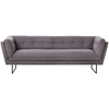 Casa Padrino Luxus Wohnzimmer Sofa Dunkelgrau / Schwarz 230 x 87 x H. 78 cm - Wohnzimmermöbel