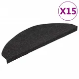vidaXL Stufenmatten Selbstklebend 15 Stk. 65x22,5x3,5 cm Schwarz