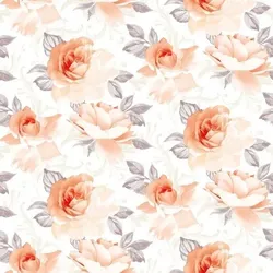 Mank Tischdecke Airlaid Rosalie in Aprikot, 80 x 80 cm, 20 Stück - Mitteldecke Rosen Blumen Blüten