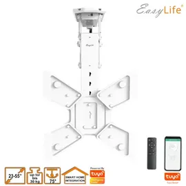 Easy Life EasyLife - TV Deckenhalter Smart Home elektrisch schwenkbar 23 bis 55 Zoll, VESA 400x400 Weiß