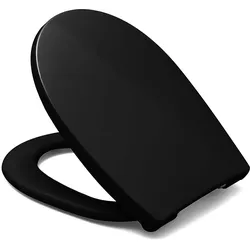 Hamberger Passat SoftClose Premium WC-Sitz mit Absenkautomatik und TakeOff Funktion 512131, Badkeramik, schwarz