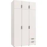 WIMEX Kleiderschrank WIMEX "Modena", weiß, B:120cm H:225cm T:54cm, Spanplatte, Schränke, Kleiderschrank, Drehtüren-Schrankprogramm