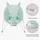 MOMI GLOSSY Babywippe für Babys bis 9 kg, 3-Punkt-Sicherheitsgurt, Metallgestell mit Antirutsch-Füßchen, Gewicht 1,7 kg, Abmessungen 58 x 49 x 53 cm, sensorisches Modul für Kinderförderung