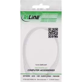 InLine DC Verlängerungskabel, DC Stecker/Buchse 5,5x2,5mm, AWG 18, weiß, 3m