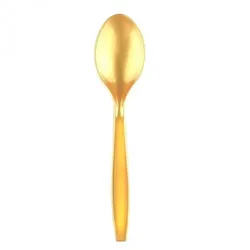 Sovie Tableware Löffel aus Plastik (PS), Gold, 185mm,  20 Stück - Einweg