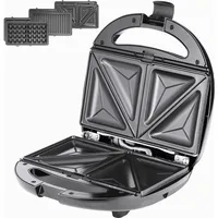 monzana Kontaktgrill 3in1 Schwarz/Silber 800W