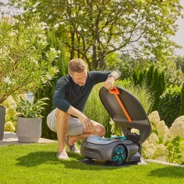 Gardena Mährobotergarage für SILENO pro/max/free grau/orange