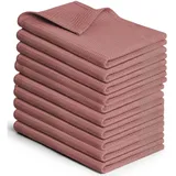 Blumtal Blumtal® Geschirrtücher 30x30 cm im 10er Set - Geschirrtücher Baumwolle 100% - Küchentücher bei 60 °C waschbar - Spül- & Geschirrtücher - Küchenlappen - Spültücher waschbar - Trockentücher Küche rosa
