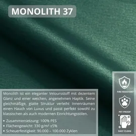 beautysofa Eckcouch Velour 2-Sitzer Grün