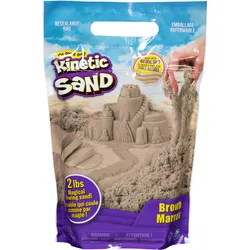 Spin Master Kinetic Sand Beutel naturbraun, 907 g, Kinetischer Sand für Kinder,