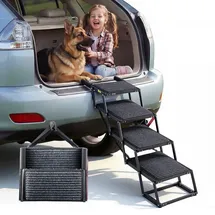 Vevor Hundetreppe Hunderampe klappbar schwarz