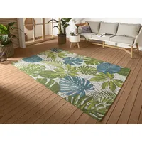 HANSE HOME Tropical Leaves In- Outdoor Teppich – Flachgewebe