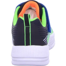 SKECHERS Microspec Advance Blue / Lime Textile / Synthetic / Orange / Black Trim 32