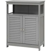 Costway Badschrank 2 Rollladentüren 0 x 0 cm Grau/MDF