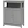 Costway Badschrank 2 Rollladentüren 0 x 0 cm Grau/MDF
