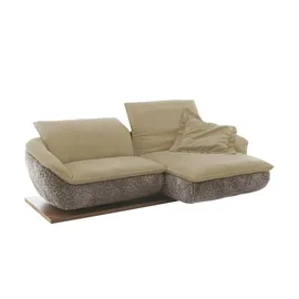 KOINOR Eckcouch Leder 3-Sitzer Blau