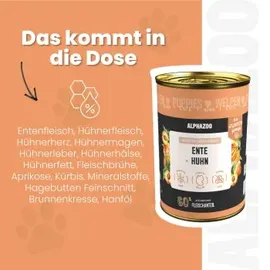 alphazoo Ente + Huhn Nassfutter 6 x 400 g