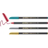 edding 1200 metallic Color Pen, 4-er Blisterkarte,