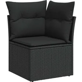 vidaXL Garten-Sofagarnitur 9-tlg. schwarz