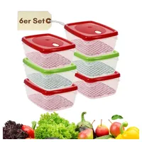 GarPet Frischhaltedose 6er Set Frischhaltedosen mit Deckel Abtropfgitter Gefrierdosen 5 L