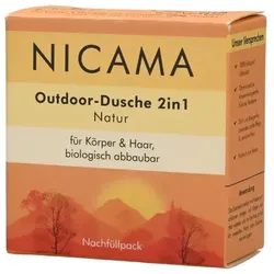 NICAMA Outdoor-Dusche 2in1 Natur