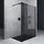mai & mai Walk-In Dusche 90 x 200 cm Schwarz ESG-Sicherheitsglas 8mm BRAM3