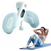Oberschenkeltrainer Beckenbodentrainer für Frau und Männer, Beckenbodentrainer mit LED Display, Misst Wiederholungen, Zeit & Kalorien, Beinpresse Bein Beckenboden Trainingsgerät für Zuhause (Blau)