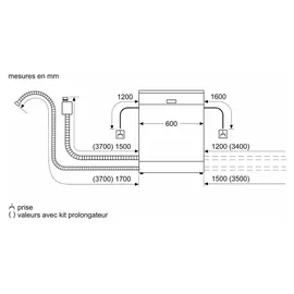 Bosch Serie 2 SMS25AW05E Geschirrspüler (freistehend, 600 mm breit, Weiß)