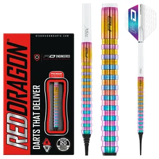 RED DRAGON Javelin Spectron 18 Gramm Softip Premium Wolfram Darts Set mit Flüge und Schäften