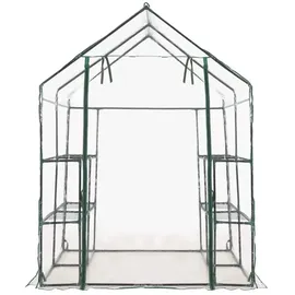 vidaXL Gewächshaus Alu Transparent HKP 4 mm 2,04 m2
