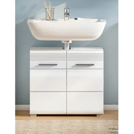 inn.furn Waschbeckenunterschrank 60 x 56 x 34 cm Weiß Hochglanz