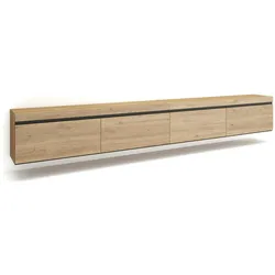 SKRAUT HOME Wohnzimmer-TV-Schrank, Viel Stauraum, 320x35x45cm, Großformat-TV, Hängend, Moderner Stil, Eiche - 505_7