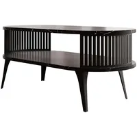 Mirjan24 Couchsitch, Schwarz, Mehrfarbig, Metall, Oval,Oval, 50x44x100 cm, Wohnzimmer,