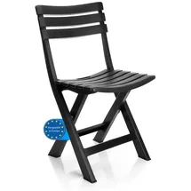 BigDean Gartenstuhl 40 x 40 x 43 cm anthrazit klappbar