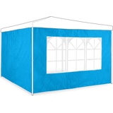Relaxdays Pavillon, 2er Set, 2x3 m, Pavillonwand mit Fenster, wasserdicht, hellblau