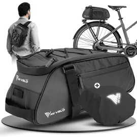 MIVELO 3in1 Gepäckträgertasche NEO reflektierend 9L