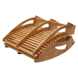 prestige home living outdoor Ergonomische Doppelschwungliege 150 x 120 x 66 cm Braun