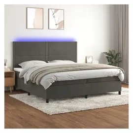 vidaXL Boxspringbett 200 x 200 cm Dunkelgrau