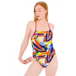 Speedo Club Training Allover Digital Damen vêtement running femme - Rouge - 38