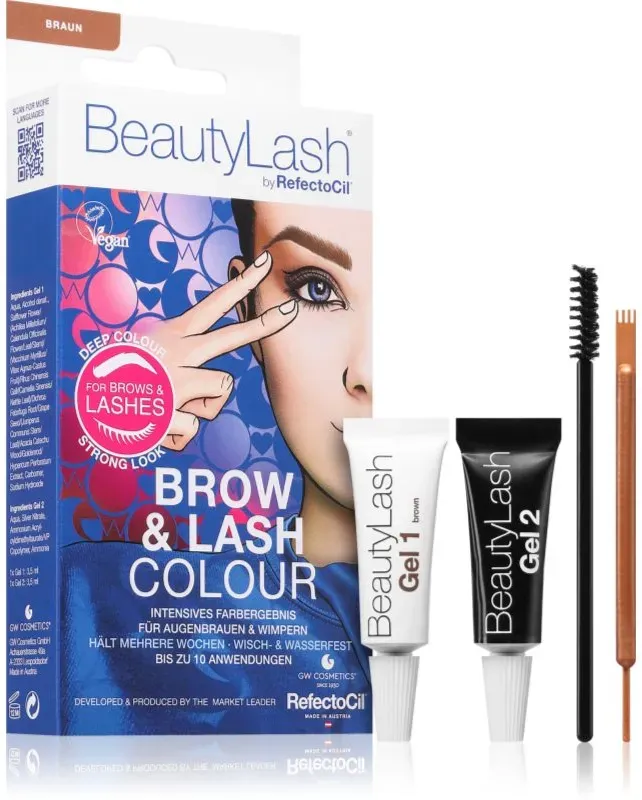 RefectoCil BeautyLash Brow & Lash Colour Farbe für die Augenbrauen für Wimpern und Augenbrauen Farbton Brown 1 St.