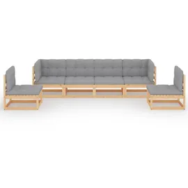 vidaXL Garten-Lounge-Set 6-tlg. grau