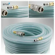 BITUXX Druckluft Schlauch 13mm 1/4" Anschluss Pressluft Druckluftschlauch mit Steckkupplungen 10 Meter 10m