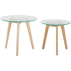Couchtisch 2er Set MISSOURI Glas Transparent