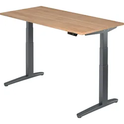 bümö elektrisch höhenverstellbarer Schreibtisch 160x80 cm mit Memory-Steuerung - Design Schreibtisch höhenverstellbar elektrisch, elektrischer