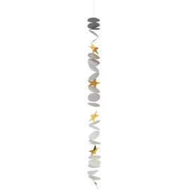 räder Stern-Kreiskette Papierkette 110 cm Weiß
