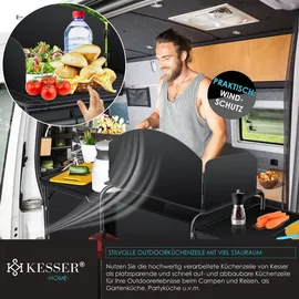Kesser Campingschrank Campingküche Schwarz