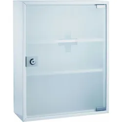 ALCO Erste-Hilfe-Verbandschrank Stahl lackiert 320x100x360mm weiß/transparent